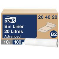 Sanitetspåse 20 L till Tork Mini-Bin B2 10x100-pack