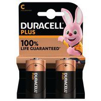 Plus 100% C alkaliskt batteri – 2 eller 4 enheter – Duracell