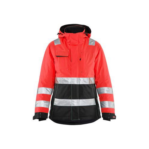 Varseljacka softshell Varselorange/Mellangrå - Blåkläder