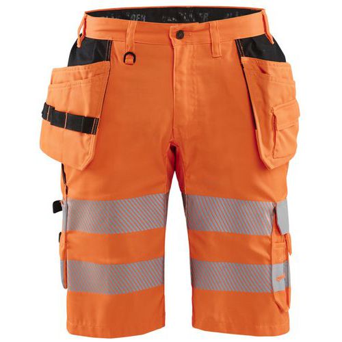 Varselshorts med stretch Varselorange - Blåkläder