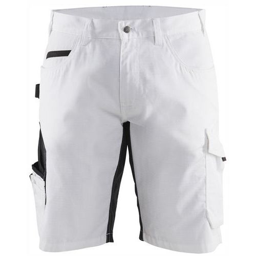 Målarshorts med stretch X1900 Vit/Svart - Blåkläder