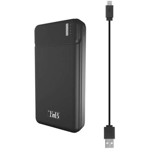 Bärbar dubbel USB-powerbank – 20 000 mAh – T'nB