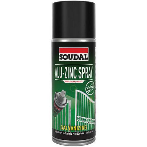 Alu-Zink kallförzinkningsspray med blank yta 400 ml – Soudal