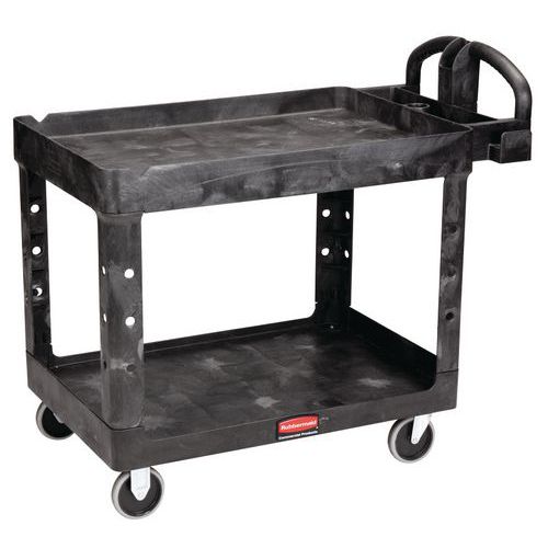 Plastvagn med 2 hyllor - kapacitet 220 kg - Rubbermaid