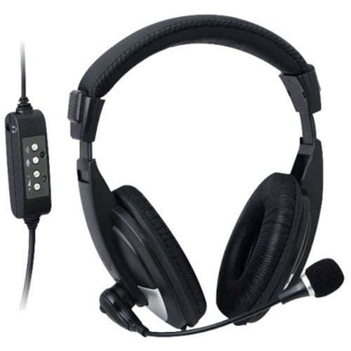 Headset med mikrofon AH760-U stereo USB - Dacomex