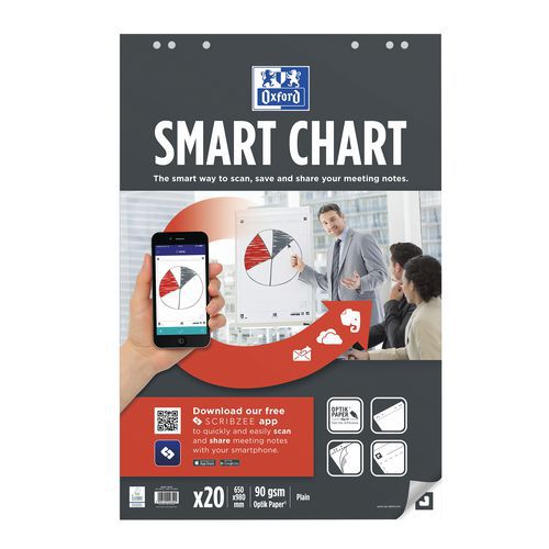 Oxford SmartChart enkelt block för tavlor och blädderblock