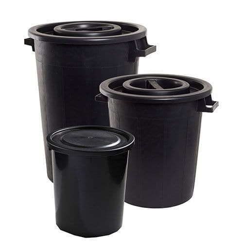 Plasttunna med lock Herkules 35-75 L - Nordiska Plast