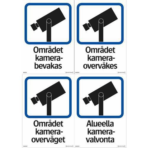 Skylt - Området kamerabevakas