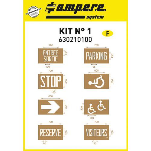 Schablonset nr 1 - Ampere - Ampere System