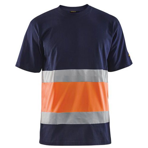 Varsel-t-shirt Marinblå/Varselorange - Blåkläder