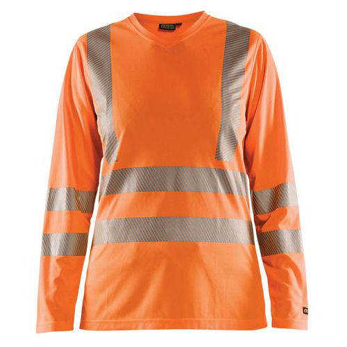 UV-skyddad varsel-t-shirt dam Varselorange - Blåkläder