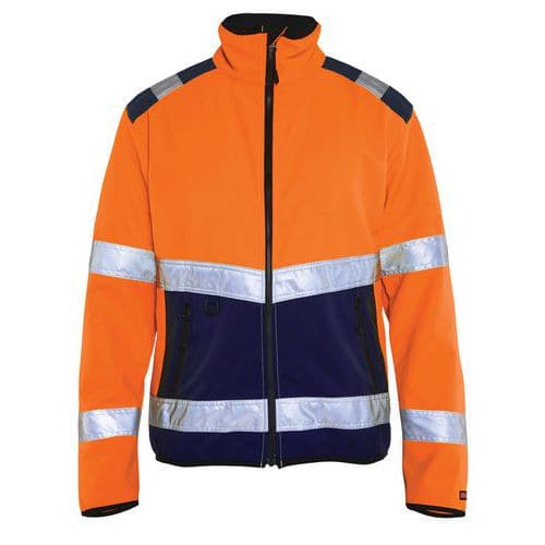 Varseljacka softshell Varselorange/Marinblå - Blåkläder