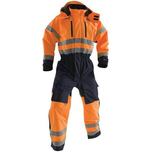 Varseloverall vinter Varselorange/Marinblå - Blåkläder