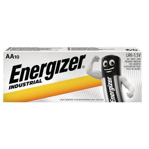 Industriella alkaliska batterier – AA/LR6 – förpackning med 10 st – Energizer