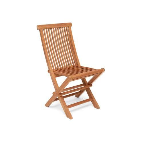 Stol Nova av obehandlad teak, 2-pack