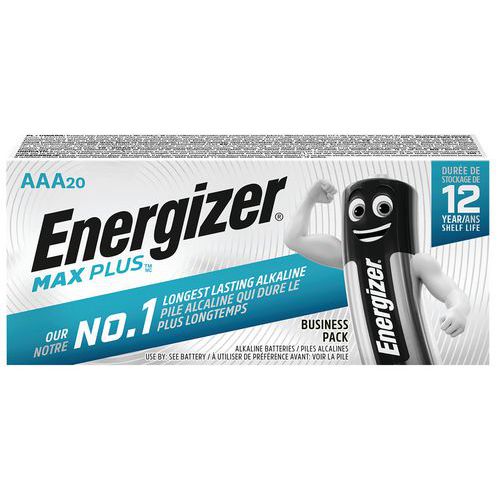 Max Plus AAA/LR3 alkaliskt batteri – förpackning med 20 st – Energizer