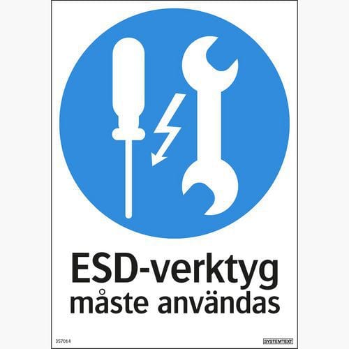 Skylt Elektriskt isolerade verktyg måste användas