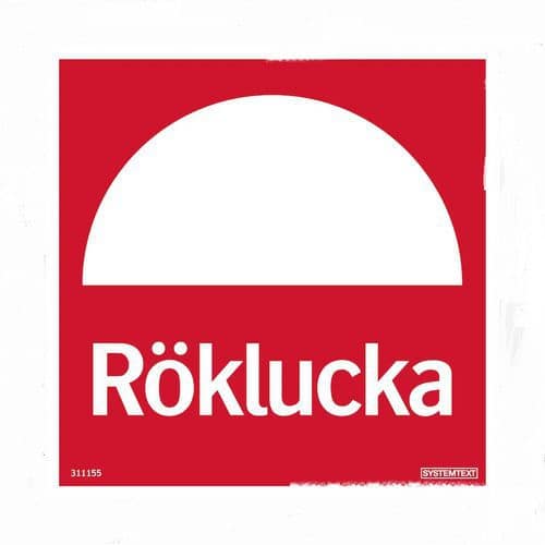 Skylt Röklucka