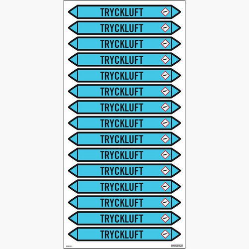 Rörmärkning tryckluft 15st/ark