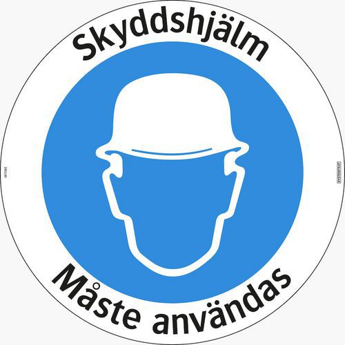 Dekal Skyddshjälm måste användas