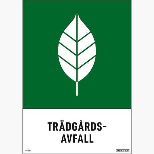 Dekal Trädgårdsavfall 210 x 297 mm