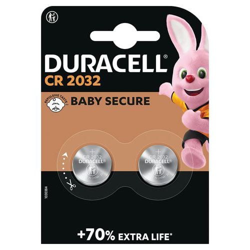 CR2032 litiumbatteri knappcell – förpackning med 2 st – Duracell