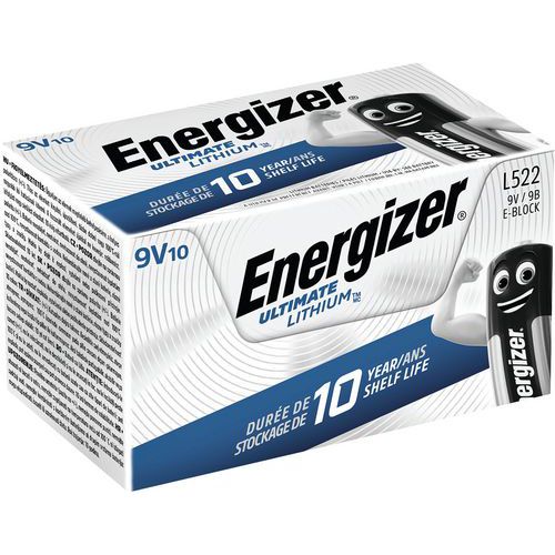 Ultimate litiumbatteri – 9 V – förpackning med 10 st – Energizer