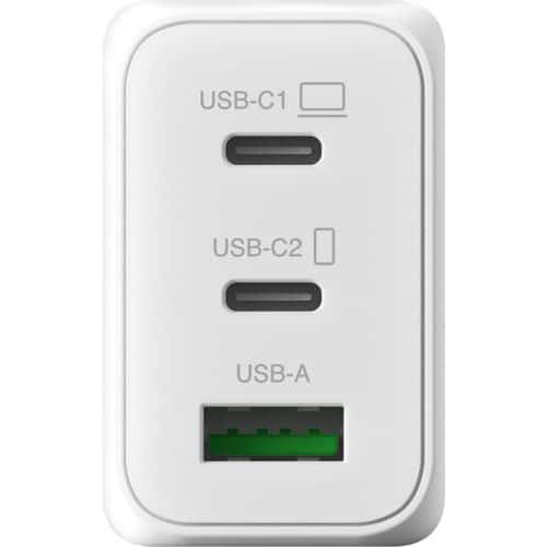 Väggladdare GaN PD 65W, USB-A/2xUSB-C - GP