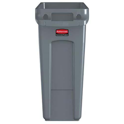 Slim Jim® behållare ventilationskanaler - Grå - 60l - Rubbermaid