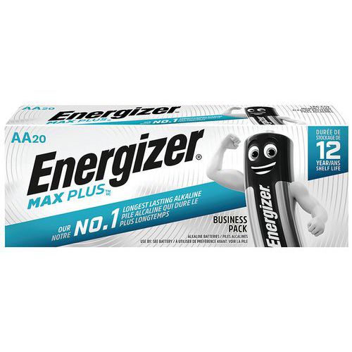 Max Plus AA/LR6 alkaliskt batteri – förpackning med 20 st – Energizer