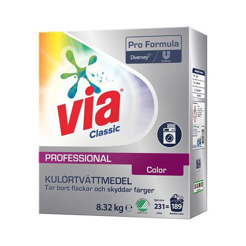 Tvättmedel Via Professional Plus, 8,32 kg