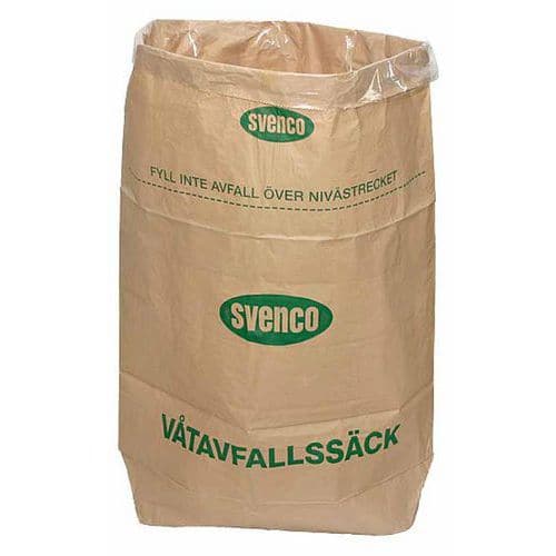 Sopsäck papper 125L 75x100x25cm 1blad, för Storkök