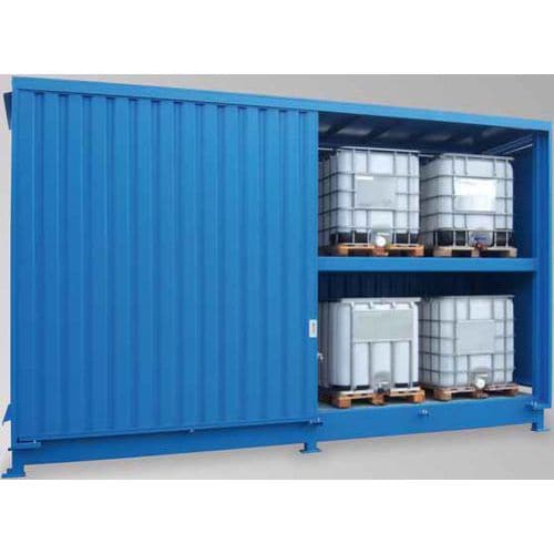 Isolerad miljöcontainer wsc-t-e.2-70/ktc, skjutdörrar - LaCont