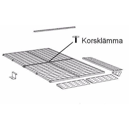 Korsklämma kk78, för arbetsgolv - LaCont