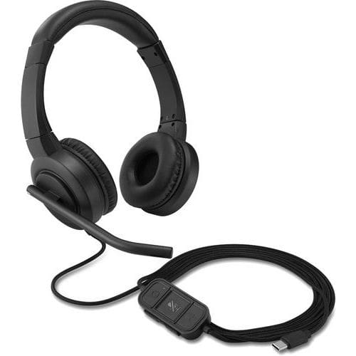 USB-C-anslutet On-ear-headset H1000 med snabbknappar - Kensington