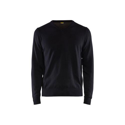 Stickad Pullover Mörk marinblå - Blåkläder